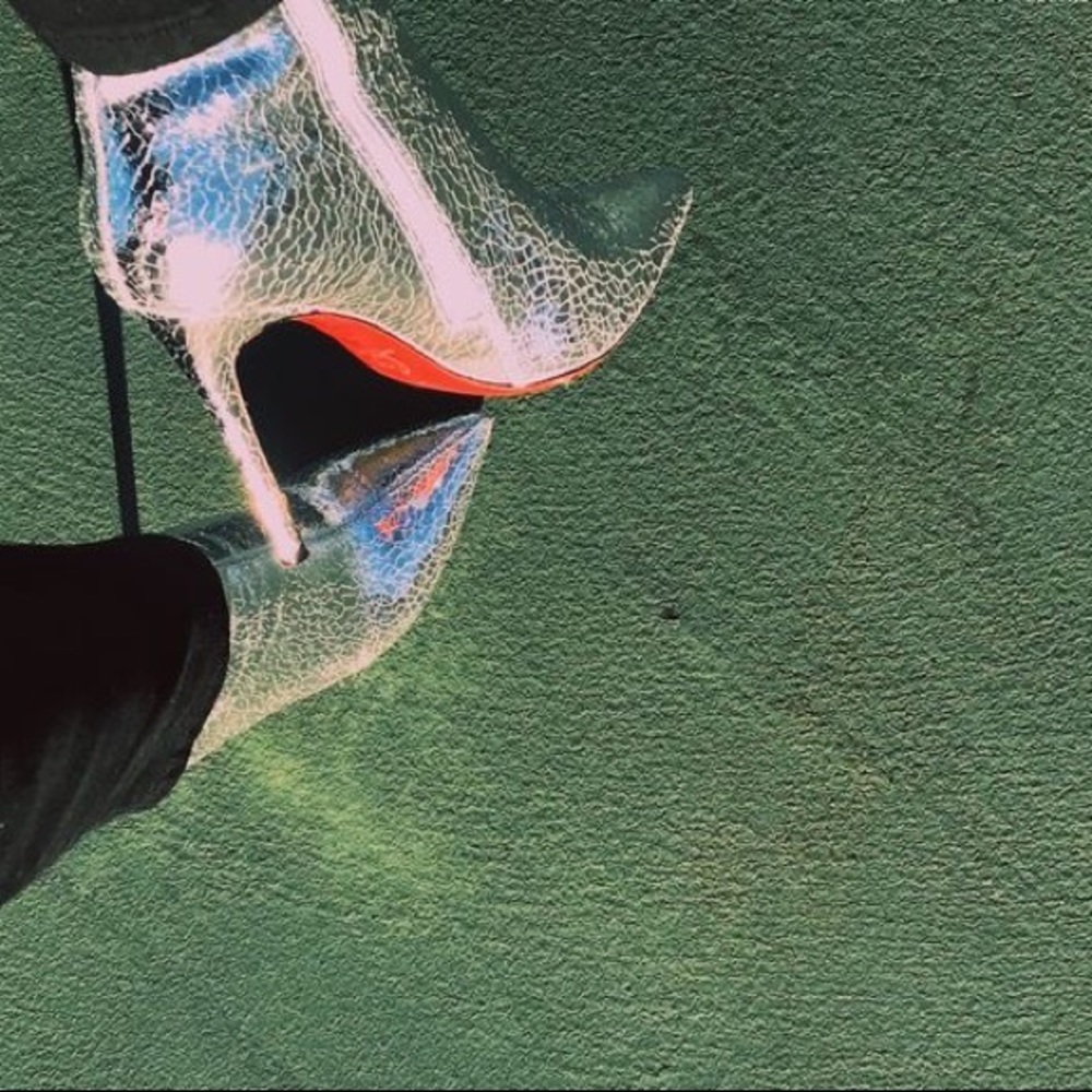 COPY -Christian Louboutin Silver Booties